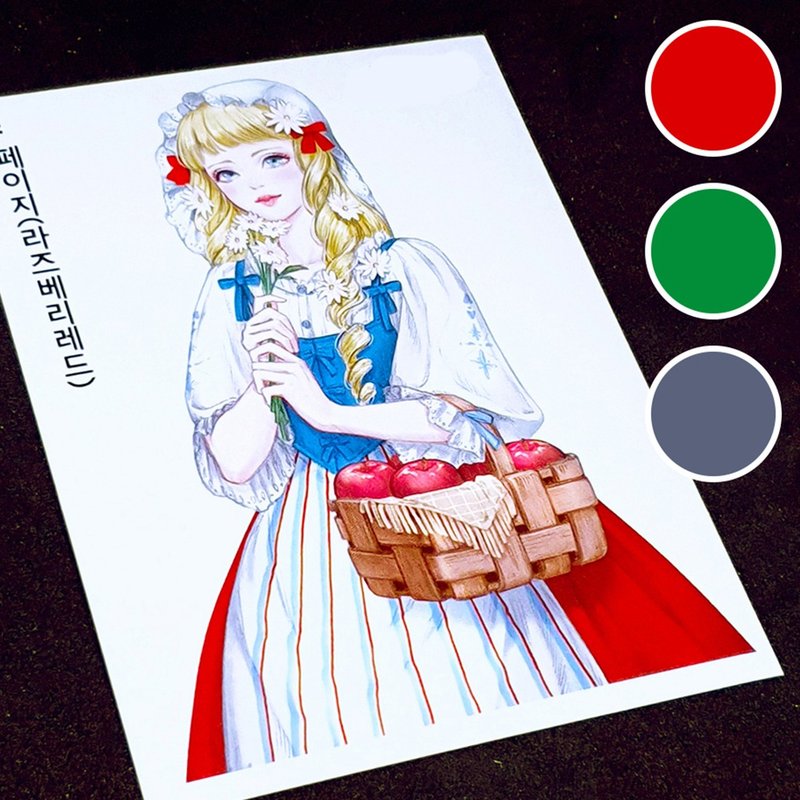 Paige (3colors) 11 (honne market) person sticker girl sticker blackraccoon - 貼紙 - 紙 