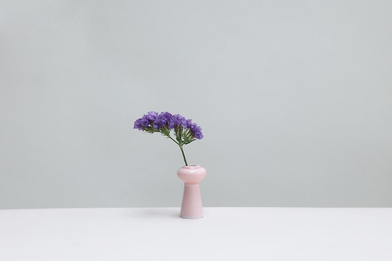 手作りのオリエンタル美学セラミックミニ花器 - Fungo - 花瓶・植木鉢 - 磁器 オレンジ
