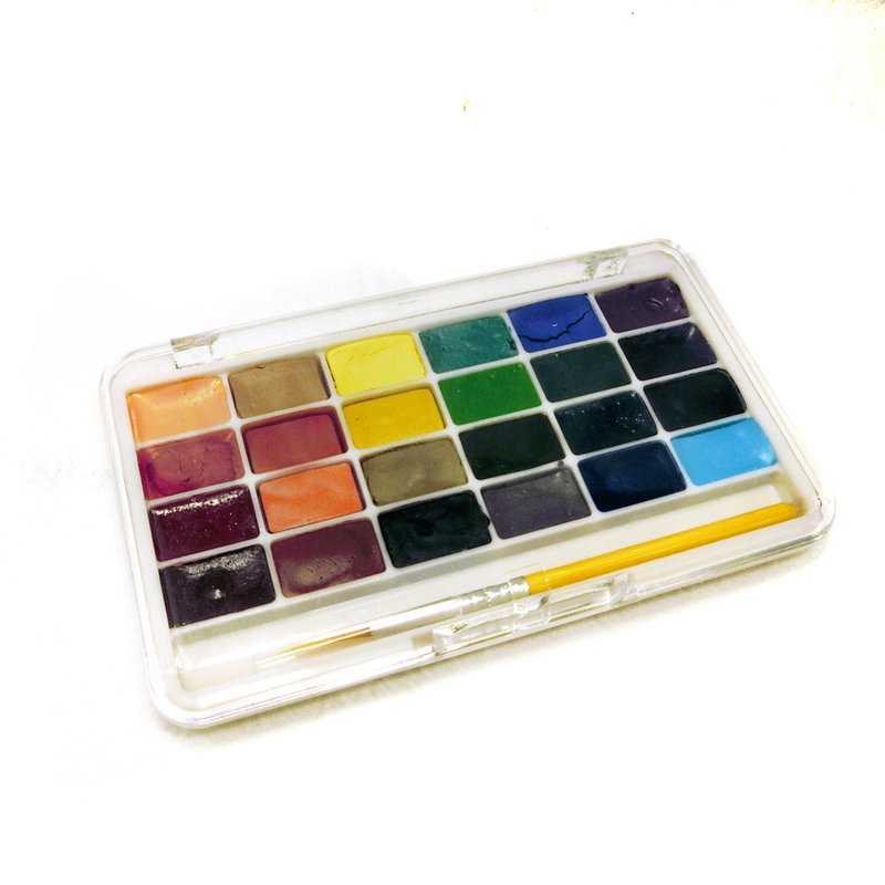 Handmade Watercolor Set-24 Color Retro Low Tone-Dirty Color Box - อื่นๆ - สี หลากหลายสี