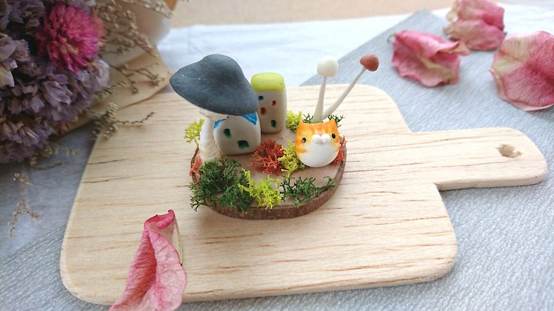 ◆ cat micro-scene - cat. House landscape ◆ - Items for Display - Clay Multicolor