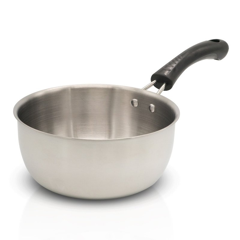420 stainless steel single handle soup pot - กระทะ - สแตนเลส สีเงิน