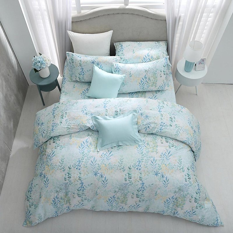 Hongyu 300 weave American cotton dual-use quilt cover bed bag set Lambert (double/large) - Bedding - Cotton & Hemp Green
