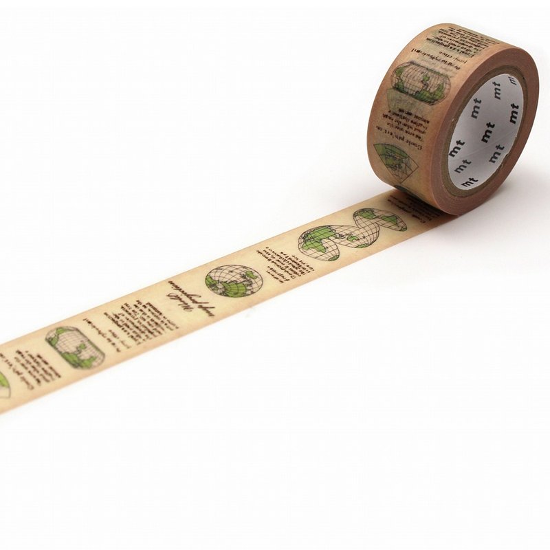 mt ex Masking Tape / Map Projection (MTEX1P203) / 2021AW - Washi Tape - Paper Khaki