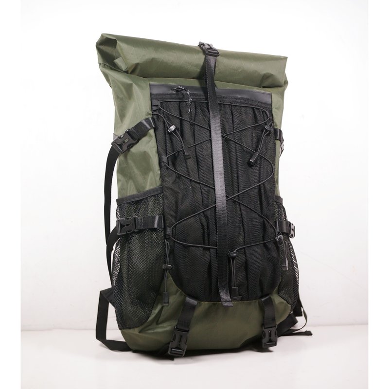 Dark Green X-PAC roll top 20L 30L 40L 55L Outdoor Hiking Backpack - Backpacks - Waterproof Material Green