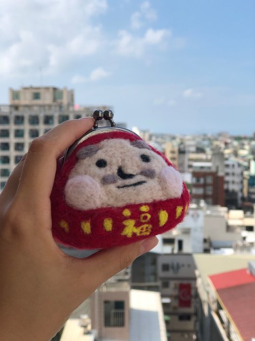 慢慢 工作室 不倒翁福神 羊毛氈 零錢包