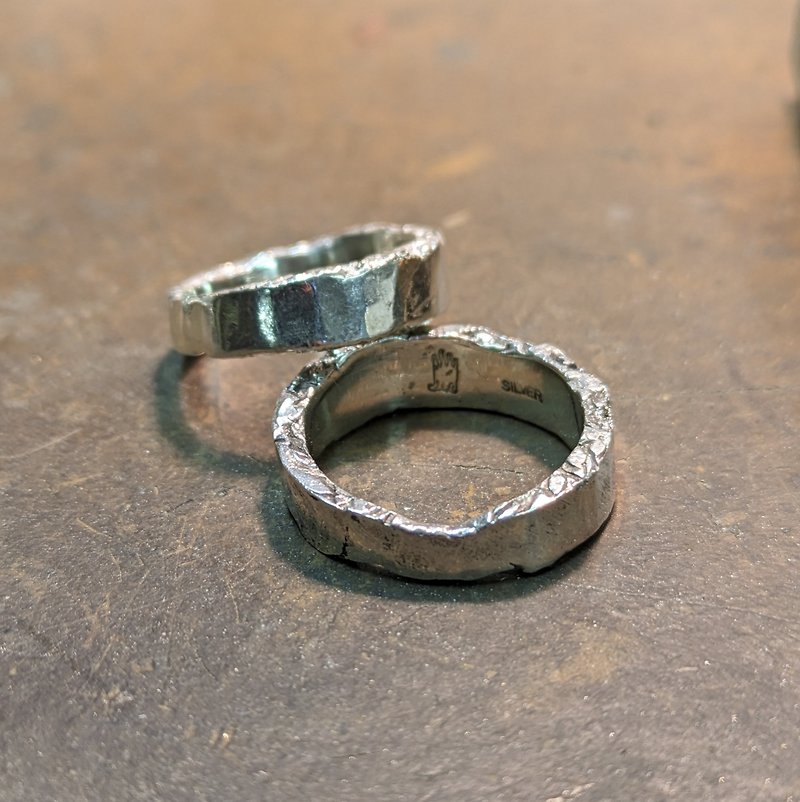Sv裂紋環 - 戒指 - 純銀 銀色