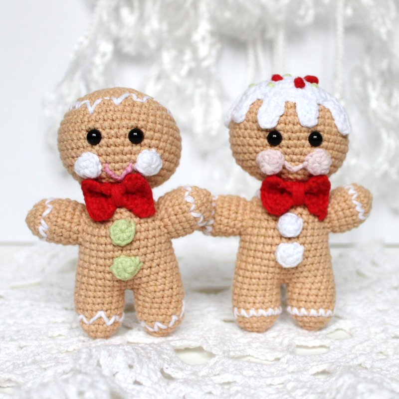 Crochet Gingerbread Man pattern PDF in English  Amigurumi Gingerbread Man - 手工藝教學/工具書 - 其他材質 