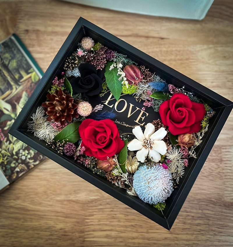 Kiss Me Floral Art | Depth of Love Series Flower Boxes, Preserved Flowers, Dried Flower Gifts - Dried Flowers & Bouquets - Plants & Flowers Multicolor