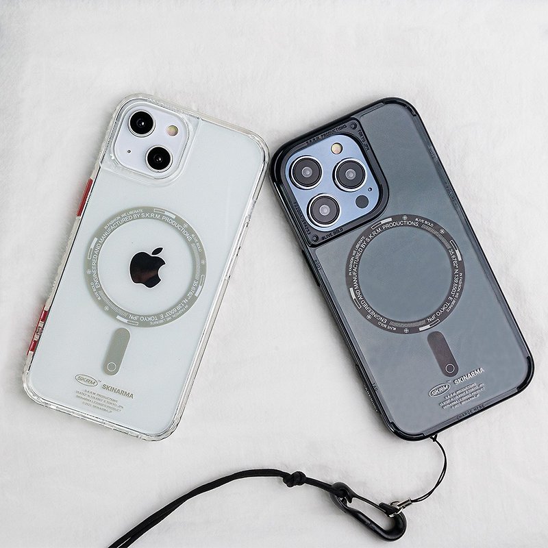 iPhone 14シリーズ サイドー 控えめなスタイル 四隅 耐衝撃 スマホケース マグネット吸着 (3色) - スマホケース - その他の素材 透明