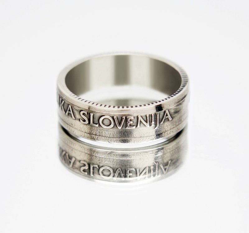 Slovenia Coin Ring 10 Tolarijov 2000-2006 coin rings for men coin rings for wo - 戒指 - 其他金屬 