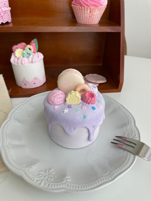 #3578 Candle Craft 【烘培石膏】馬卡龍奶油淋面蛋糕