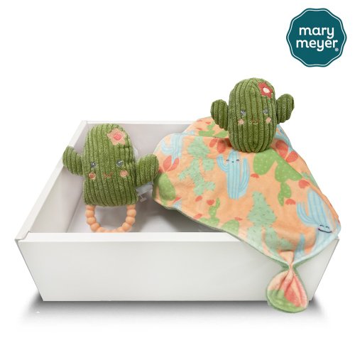 MaryMeyer 快速出貨【MaryMeyer】花花仙人掌經典禮盒 (手搖鈴+安撫巾)