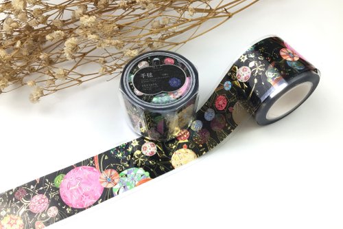 Black Floral Washi Tape