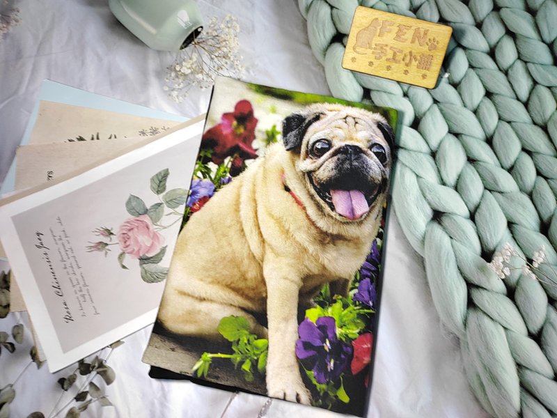 動物系列-美國限量布薄棉鬥牛犬布書衣-布書套-適用A5-25K現貨 - 書衣/書套 - 棉．麻 