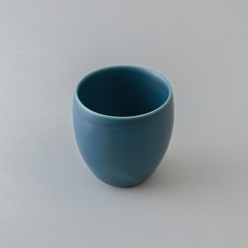 日本39arita 日本39arita 日本製有田燒陶瓷雙層隔熱杯-200ml-青伊羅保