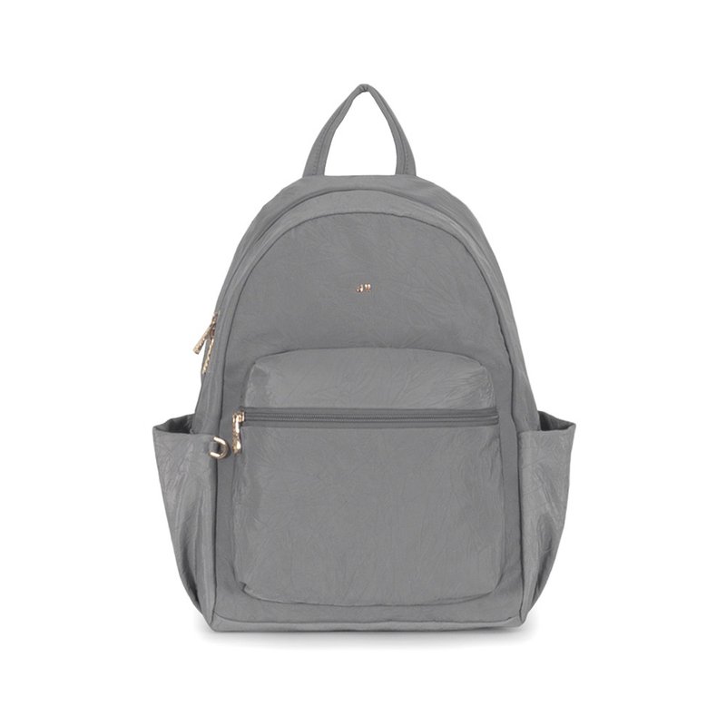 後背包-沐晨壓紋防潑水後背包-6608-30-多色任選 - 後背包/背包/書包 - 尼龍 灰色