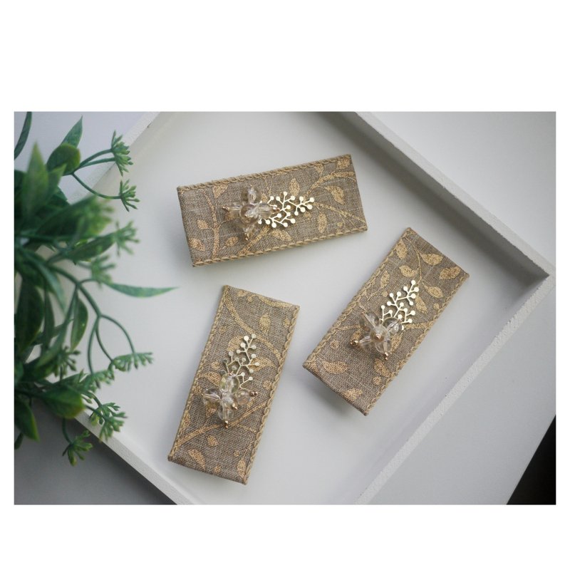 水晶樹葡萄 | 鴨嘴夾 | hair clip - 髮夾/髮圈 - 其他材質 金色