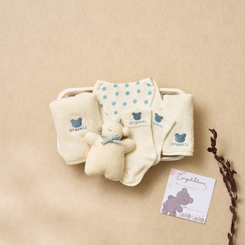 有機棉可愛手搖鈴彌月禮盒・實用安撫好物5件組_HomeyOrganic - 彌月禮盒 - 環保材質 