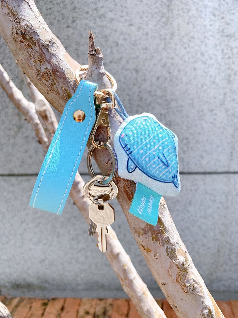 [Limited Edition] Whale Shark Soft Q Keychain - ที่ห้อยกุญแจ - ผ้าฝ้าย/ผ้าลินิน สีน้ำเงิน