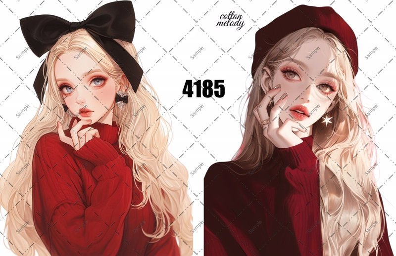 original sticker no.4185 人物ステッカー オリジナルステッカー オリジナル人物ステッカー 装飾ステッカー cotton melody - 貼紙 - 紙 