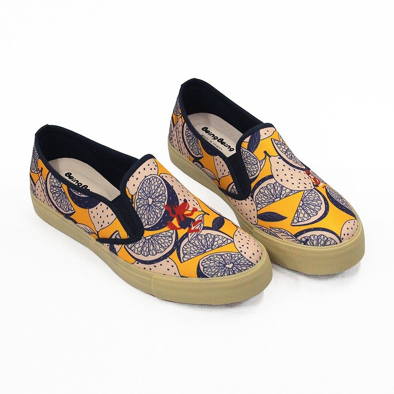 Fairytale Convenient Casual Shoes (Adult)-Little Red Riding Hood and Big Wild Wolf Women's Shoes Lemon Cake Taichung Gifts - รองเท้าลำลองผู้หญิง - ไนลอน สีส้ม