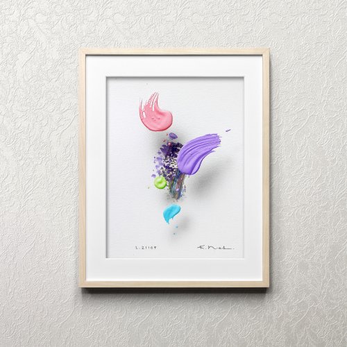 浮遊する筆触　【Layer 19159】 21 x 16cm　(額装) ★ 星 憲司 / Kenji HOSHI 浮遊する筆触 Layer 19092 21 x 16cm | iichi 日々の暮らしを