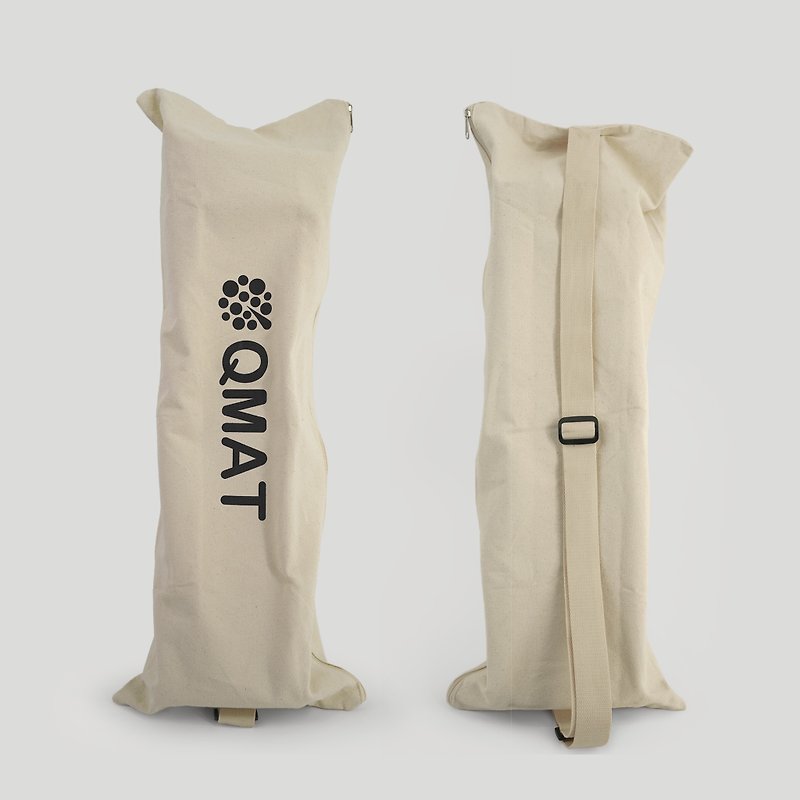 【QMAT】Canvas zipper bag - suitable for folding yoga mat - Fitness Accessories - Cotton & Hemp Khaki