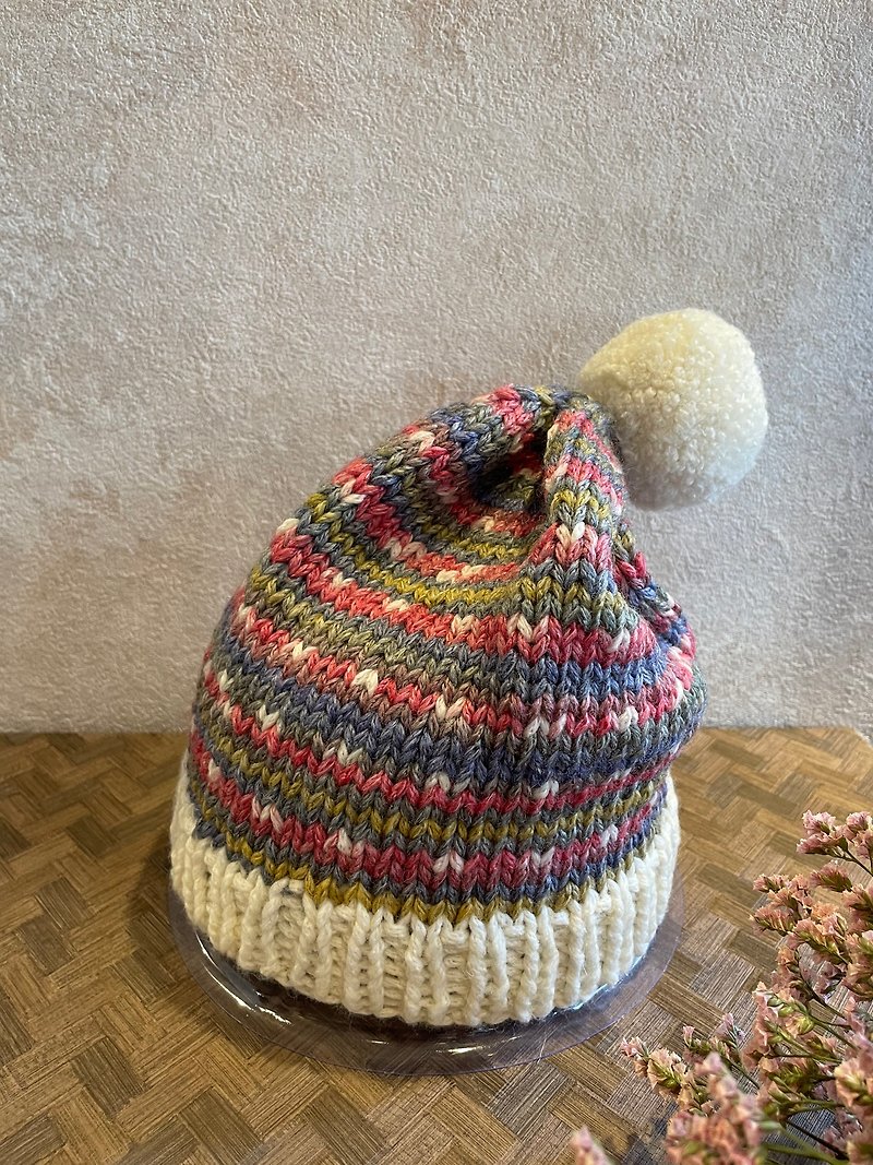 Handmade-woolen hat - Hats & Caps - Wool Multicolor