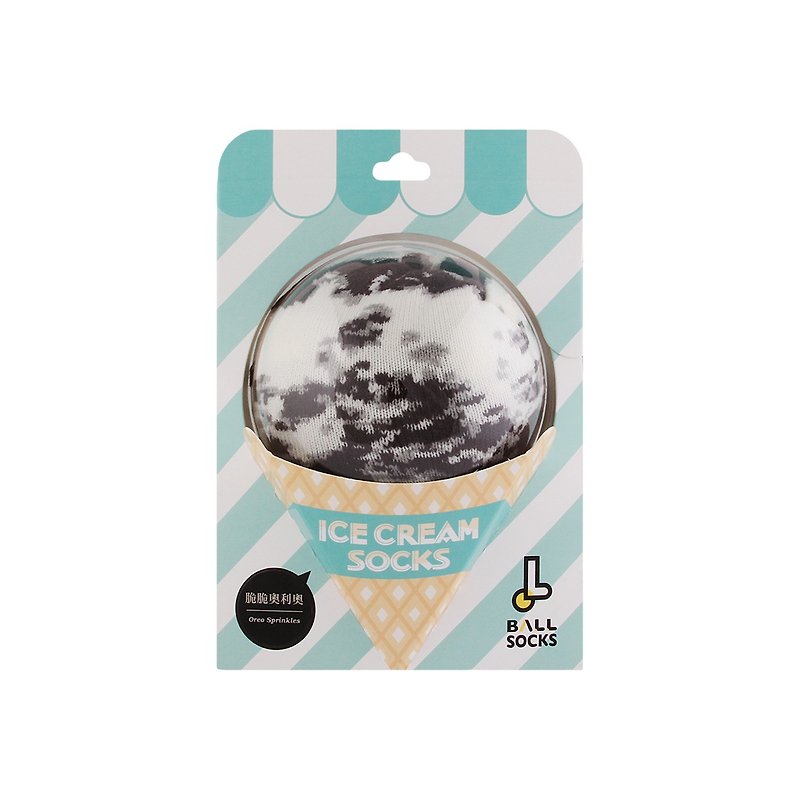 ICE CREAM Ice Cream Socks_Crunchy Oreo - ถุงเท้า - วัสดุอื่นๆ สีดำ