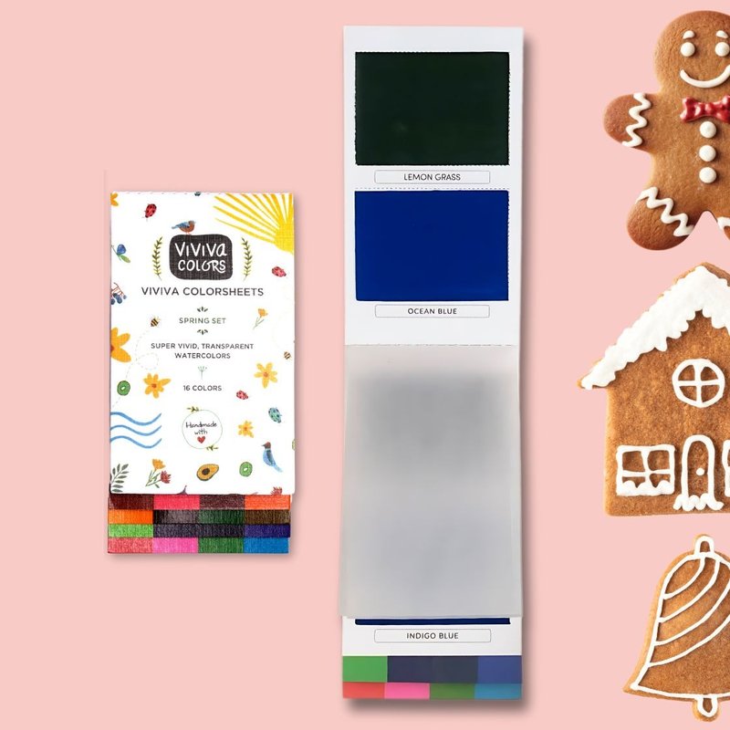 Viviva Cork Pans - 16 Spring Watercolors, Light Fast & Eco Friendly - 其他 - 軟木/水松木 