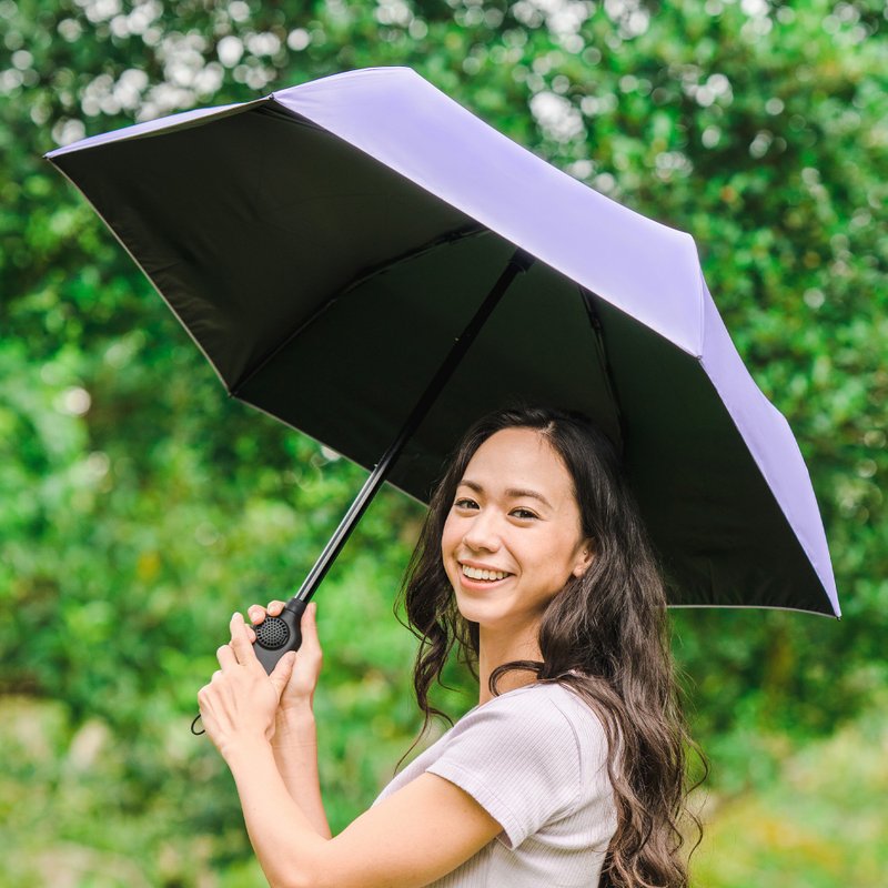 全新發明專利【香風淨涼傘-夢幻紫】折疊傘 風扇 晴雨傘 空氣過濾 - 雨傘/雨衣 - 防水材質 紫色