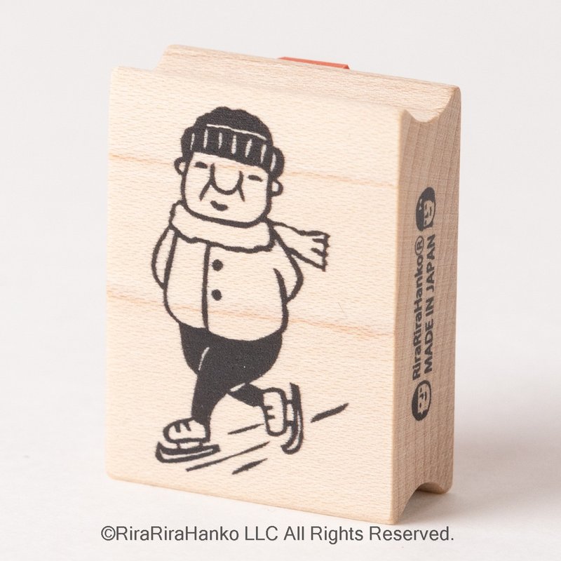 Little Uncle Iwai Chief [Skate]*Rubber Stamp*R305 - ตราปั๊ม/สแตมป์/หมึก - ไม้ 