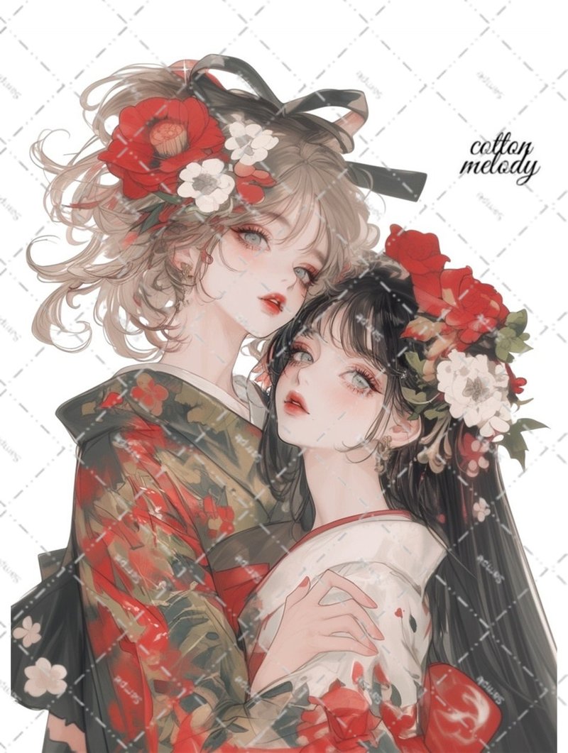 original sticker no.6703 人物ステッカー オリジナルステッカー 人物ステッカー 女の子ステッカー オリジナル人物ステッカー - 貼紙 - 紙 