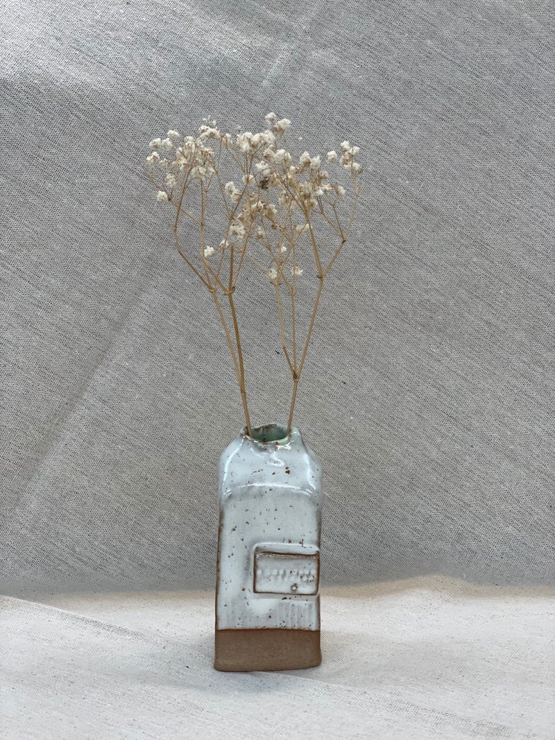 長型花器 - 花瓶/花器 - 陶 卡其色