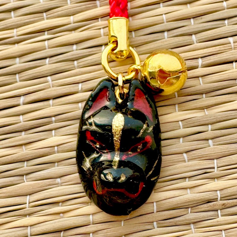 接單製作　黑狐面具　日式鑰匙扣 - 鑰匙圈/鑰匙包 - 樹脂 