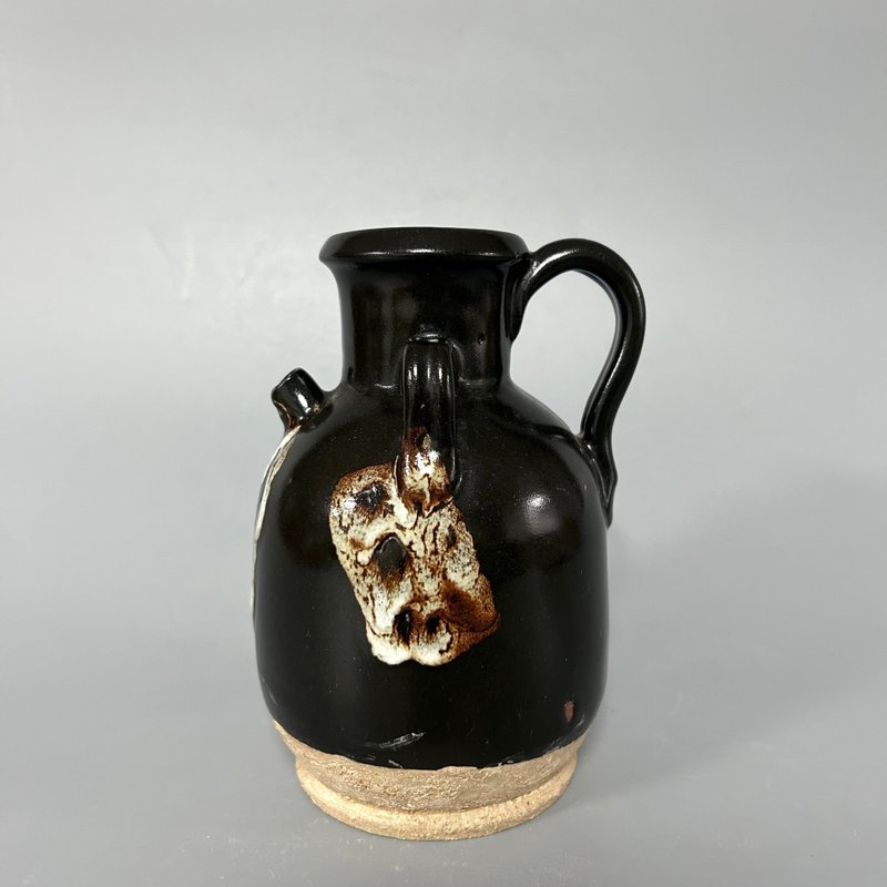 唐窯變黑釉雙繫執壺 - 擺飾/家飾品 - 陶 卡其色