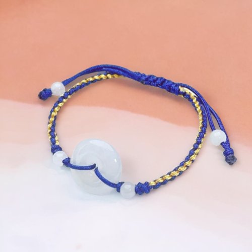 瓔珞珠寶盒 E.L.Jewelry Box 【好寶寶】冰種翡翠平安扣嬰兒編織手鍊 | 天然緬甸A貨翡翠|送禮