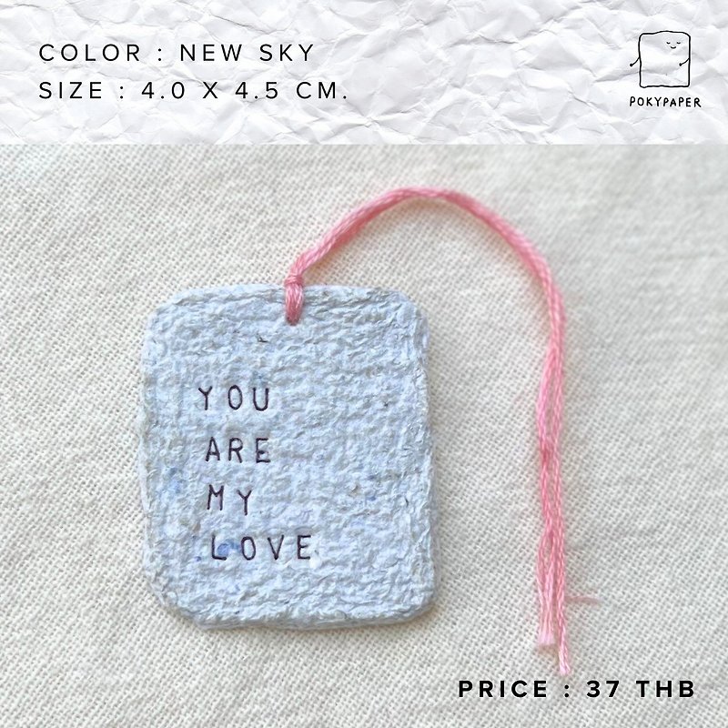 Tag/Card, tea bag shape, New sky color - Other - Paper 
