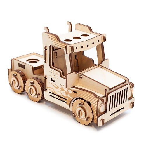 dOLOb dOLOb-DIY木質收納盒-連結貨櫃車頭2代-耶誕交換禮物