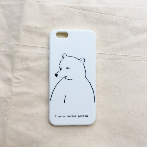 I am a social person-iPhone case / white all-inclusive matte soft case