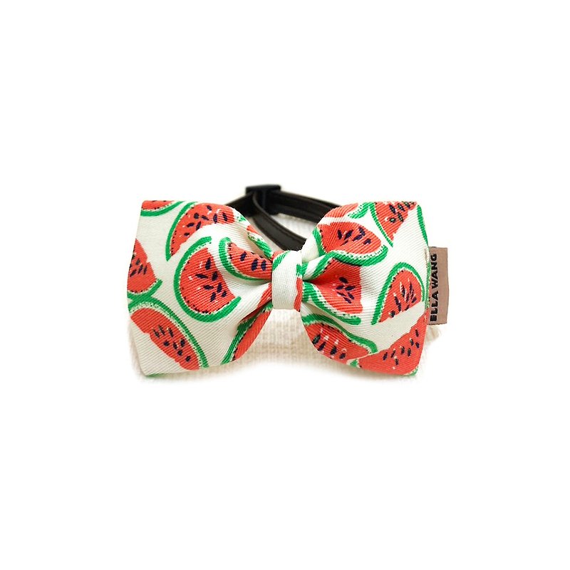 Ella Wang Design Pet Bow Tie Neck Scarf Cat Dog Watermelon - Collars & Leashes - Cotton & Hemp Red