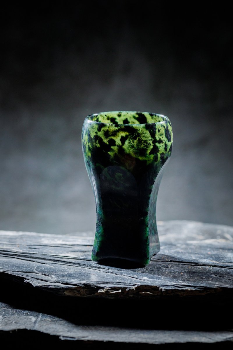 台灣墨玉品香杯 - 茶壺/茶杯/茶具 - 玉石 