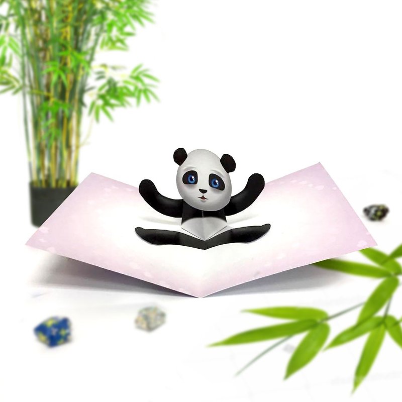 Panda Card | Panda Birthday Card | Birthday Card | Pop Up Card | Panda - Cards & Postcards - Paper 