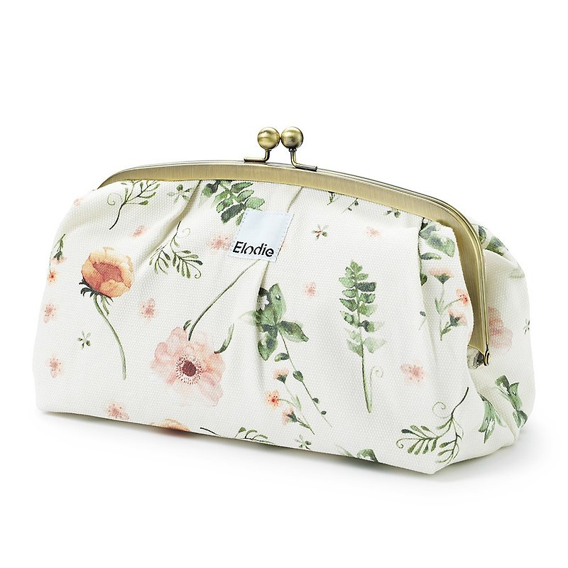 尿布包/化妝包/萬用包Zip&Go - 浪漫碎花 Meadow Blossom - 奶粉袋/媽媽袋 - 聚酯纖維 白色