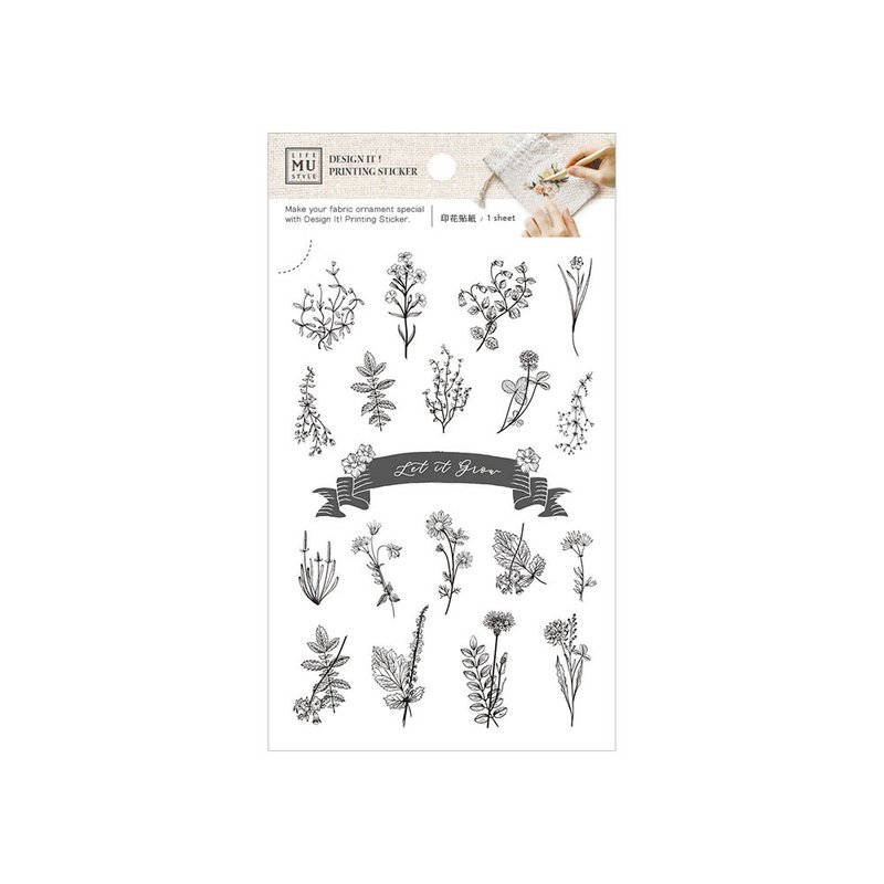 【印花貼紙】08 | 布類專用轉印貼 - 貼紙 - 其他材質 白色