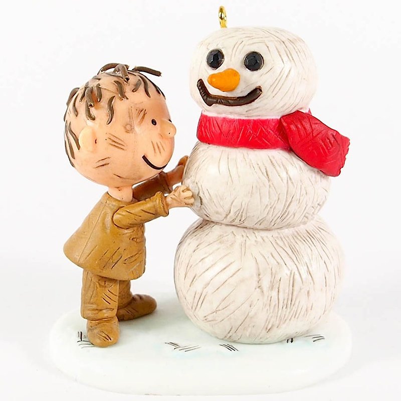 Snoopy Charm-Snowman [Hallmark-Peanuts Snoopy Charm] - Stuffed Dolls & Figurines - Other Materials Khaki