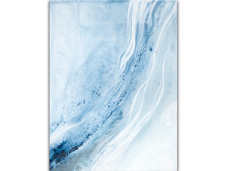 Blue Painting Minimalist Original Art Ise Large Abstract Acrylic - Posters - Other Materials Blue