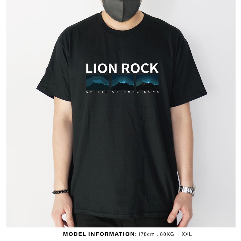 LION ROCK - Self-designed and printed T-Shirt - เสื้อยืดผู้ชาย - ผ้าฝ้าย/ผ้าลินิน สีดำ