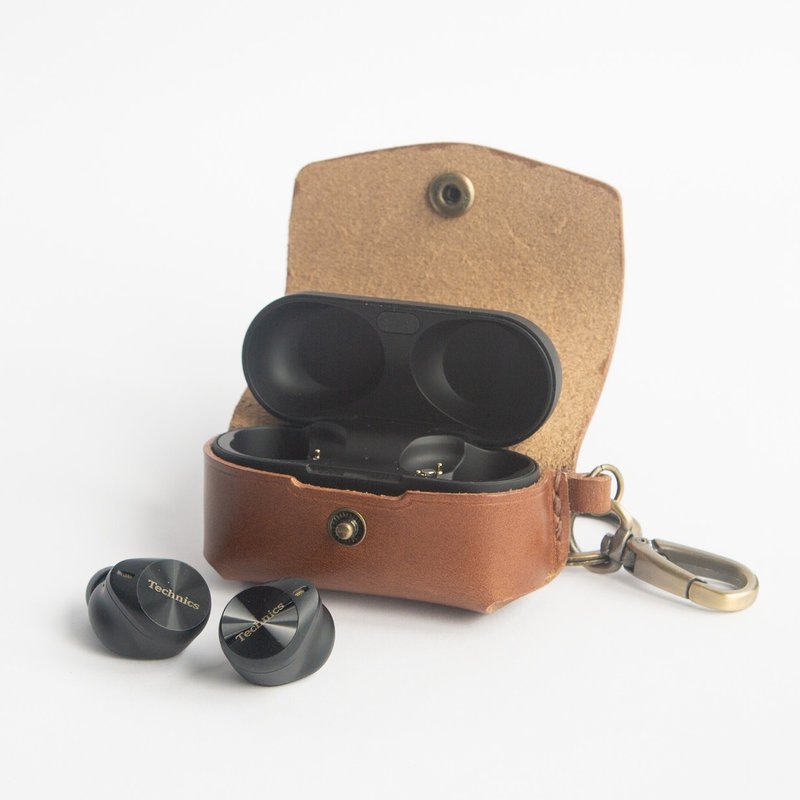 可刻名Technics EAH-AZ100 客製耳機皮革保護套 - 耳機/藍牙耳機 - 真皮 多色
