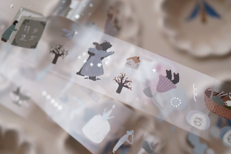 【預購】少女詩集 亮面PET膠帶 燙霧銀 紙膠帶 Ivy Snow 森空 - 紙膠帶/和紙/PET - 塑膠 